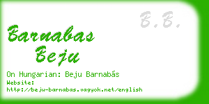 barnabas beju business card